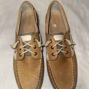 Sperry Top Sider Preppy Boat Shoes‎ Womens Size 12  Tan Leather Bluefish